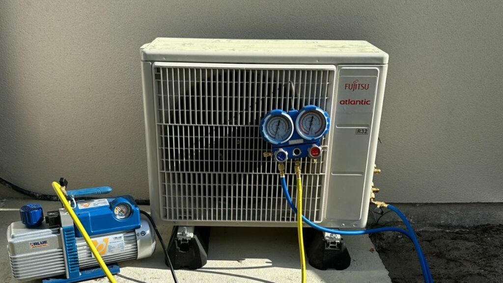 Test d'une unité extérieure climatisation